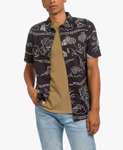 Junk Food Men&#39;s All Cotton Grove Shirt in Meteorite Black-Medium - $22.99