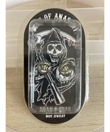 Stainless Steel Stud Earrings Sons of Anarchy Grim Reaper Brand New - $12.00