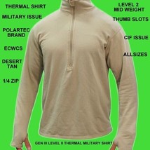 NEW GEN 3 L2 COLD WEATHER WAFFLE SAND TAN SHIRT THERMAL PULLOVER ALL SIZES - $38.69