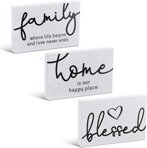 Signs For Bedroom Kitchen Living Room Table Decorations, 3 Pcs\. Family Home - £28.13 GBP