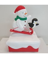 2018 Hallmark Snow Many Memories  SLEDDING SNOWMAN Penguin Music Motion ... - $29.89 CAD