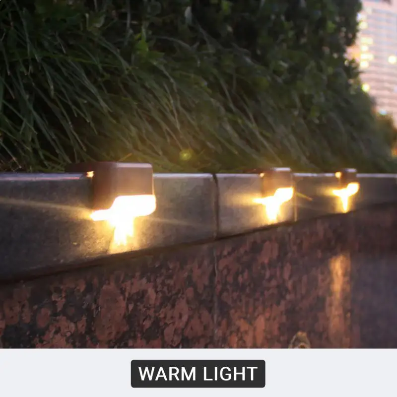  Stair LED Solar Lamp Waterproof Outdoor Garden Light Pathway Yard Patio Steps F - £42.69 GBP