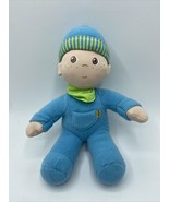 8” Sitting HABA Germany Plush Baby Doll Blue Lovey Stuffed Toy First Dol... - £14.00 GBP