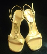 Authentic Nude Casadei High Heel T-Strap Sandals Sz 6.5 - £76.91 GBP