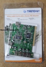 Trendnet 6-port USB 2.0/FireWire Combo PCI Adapter TFU-H33PI - £19.92 GBP