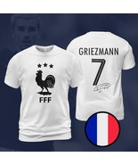 France Griezmann Three-Time Champions 3 Stars World Cup 2022 White T-Shirt - $41.01 CAD+
