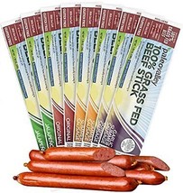 Paleovalley: 100% Grass Fed Beef Sticks - Organic, Paleo, Keto With Probiotics - £35.03 GBP+