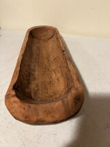 New rustic carved wood Dough Bowl - 20 inch long image 3