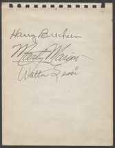 1946 CARDINALS SIGNED ALBUM PAGE X3 HARRY BRECHEEN MARTY MARION WALTER S... - €25,16 EUR