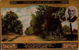 Vintage POSTCARD-LOVER&#39;S Lane,Saint Jo. E. Field Poem -WOMAN&#39;S World Ad BK47 - £3.10 GBP