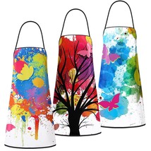 3 Pieces Colorful Artist Painting Apron Paint Splatter Apron Butterfly T... - £27.23 GBP