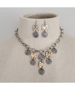 LAURA ASHLEY Mixed Metal Statement Necklace &amp; Earring Set - $22.00