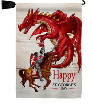 St. George&#39;S Day Garden Flag Set Fantasy 13 X18.5 Double-Sided House Banner - £21.84 GBP