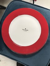 Kate Spade New York Rutherford Circle Red 11.2 in. Dinner Plates S/4 ~New~ - $129.99