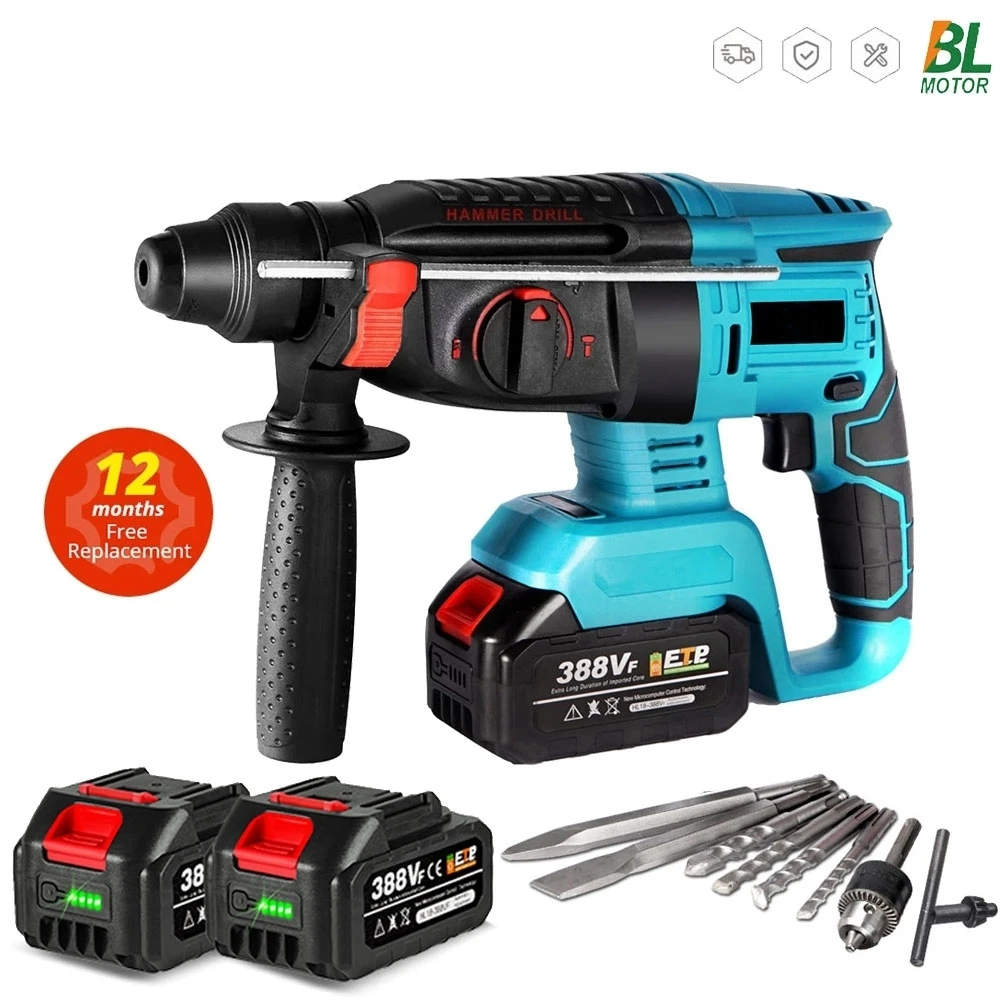 Cordless Electric Impact Drill Brushless Electric Hammer Multi-Functiona... - £148.62 GBP+