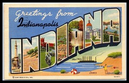 INDIANA Postcard - Indianapolis, Large Letter Greetings F29 - £2.36 GBP