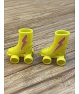 Vintage Barbie Yellow Pink Lightning Bolts Roller Skates Accessories KG JD - €6,77 EUR