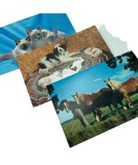 Vintage Postcards Lot of 3 Bally, PA Farm Animals Horses Cats Dog Puppies - $9.74