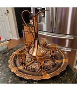 Gulistan Turkish Ornate Copper Tray Beautiful Design w/ Pitcher Drinking... - $1,702.61 MXN
