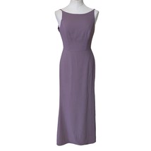 Dessy Group Bateau Neck Open Cowl Back Trumpet Gown in French Truffle Si... - £63.08 GBP