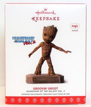 Hallmark 2017 Groovin Groot Guardians of the Galaxy Christmas Ornament Music - £21.49 GBP