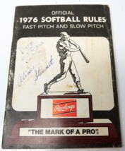 1976 Softball Rules Fast Pitch Slow Pitch Booklet Rawlings International Vtg - $18.95