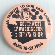 Vintage Vintage 1966 Southwest Washington Fair Button Pinback 1.5” - £3.92 GBP