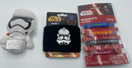 Star Wars Sweatband Wristband Bracelet Stormtrooper Plush Lot Disney - £5.30 GBP