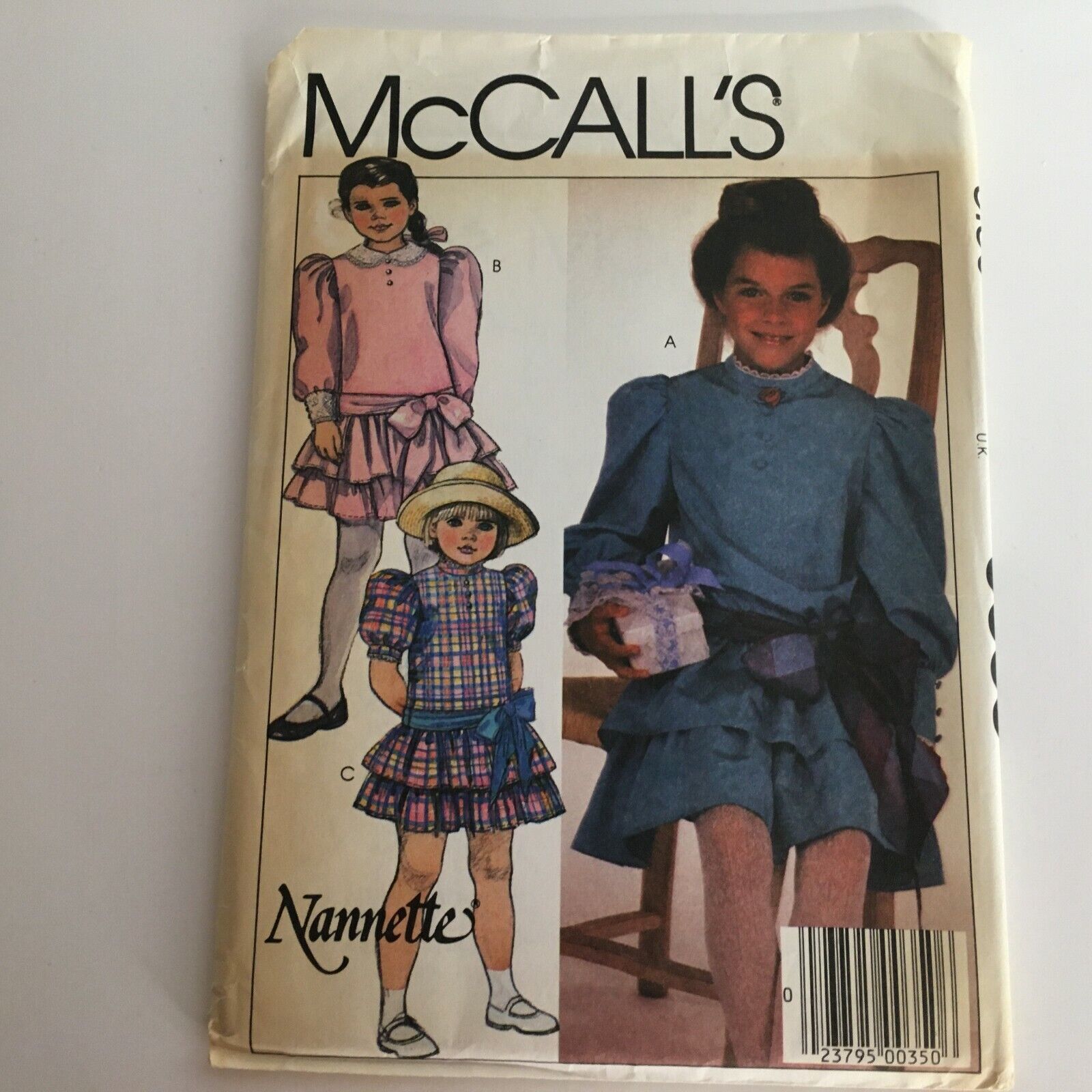McCalls Sewing Pattern 9335 Nannette Girls Dress Spring Easter Sz 4 Vintage 80s - £7.86 GBP