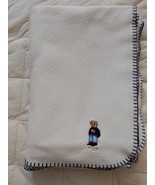 RALPH LAUREN POLO LRL Blanket Throw Teddy Bear Fleece Cream 52&quot; x 64&quot; - £43.10 GBP