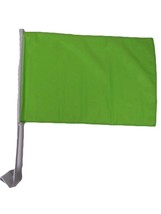 AES 12x18 Wholesale Lot 12 Solid Neon Green Car Vehicle 12&quot;x18&quot; Flag Banner Doub - $58.88