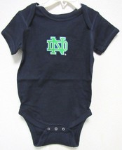 NCAA Notre Dame Green ND on Navy Bodysuit Two Feet Ahead #106L - £15.14 GBP