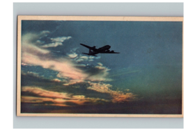 United Air Lines DC 6 Mainliner 300 Airplane Postcard - $9.89