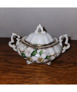Vintage Dogwood Footed Sugar Bowl with Lid 24K Gold Made In Japan - $180.87 MXN