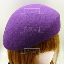 HATsanity Retro Wool Felt Soft Cadet Pillbox Hat #1 Burgundy | Gray | Purple - £22.35 GBP