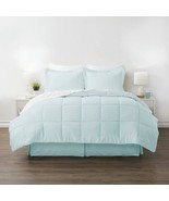 Queen Microfiber 6-Piece Reversible Bed-in-a-Bag Comforter Set in Aqua Blue - $205.74 CAD
