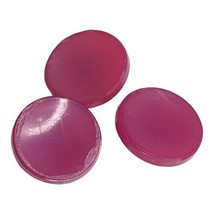 Lot 3 Big Buttons Vintage Purple 26 mm Flat Shank - $4.95