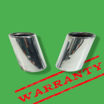11-2016 bmw f10 528i left right exhaust tail pipe tips muffler pair chrome - £50.10 GBP