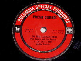 Paul Revere Aretha Franklin Fresh Sound EP 33 1/3 RPM Vintage Columbia Label - £7.18 GBP