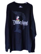 Disneyland Resort Black Mickey Mouse T-Shirt Casual Shirt Top 2XL Long Sleeves - $27.71