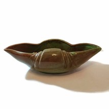 West Coast California Pottery 613 Green Russet Brown Center Piece Vintage MCM - £46.22 GBP