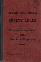 1951 PENNSYLVANIA RAILROAD Safety Rules 112-page pocket handbook - $14.84