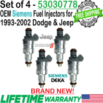 NEW OEM Siemens Deka x4 Fuel Injectors for 1996, 1997, 1998 Dodge B3500 5.2L V8 - £206.35 GBP