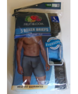 Three Fruit of the loom boxer briefs Size Large 100% Cotton Teals - $17.77