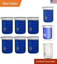 Clear Shock-Resistant 500ml Beaker Set: Borosilicate Glass, Pack of 6 Gr... - $2,035.40 MXN