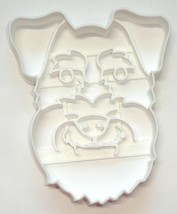 6x Schnauzer Dog Face Fondant Cutter Cupcake Topper 1.75 IN USA FD4023 - $7.99