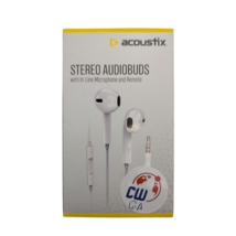Acoustix Stereo Audiobuds with In-Line Microphone and Remove 3.5 mm Jack... - $8.96