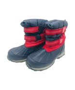 L.L. Bean Kids Snow Waterproof Double Strapped Boots Sz 5 Shoes Blue Red... - $23.75