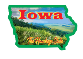 7&quot; iowa the hawkeye state bumper sticker decal usa made - £21.24 GBP