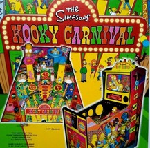 The Simpsons Kooky Carnival Pinball Arcade Game Flyer Original 2006 Retro Promo - £16.44 GBP